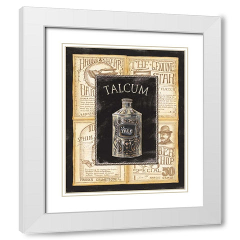 Grooming Talcum White Modern Wood Framed Art Print with Double Matting by Audrey, Charlene