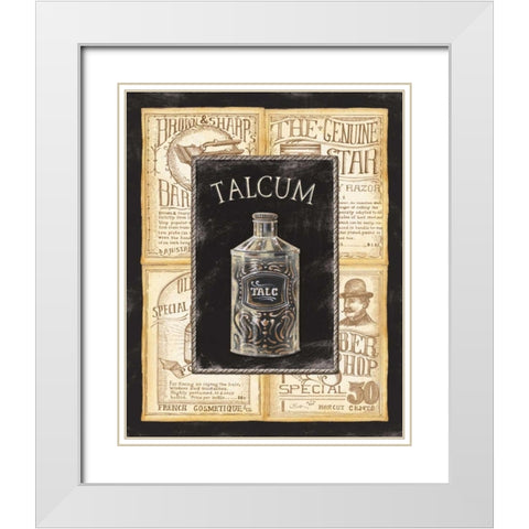 Grooming Talcum White Modern Wood Framed Art Print with Double Matting by Audrey, Charlene