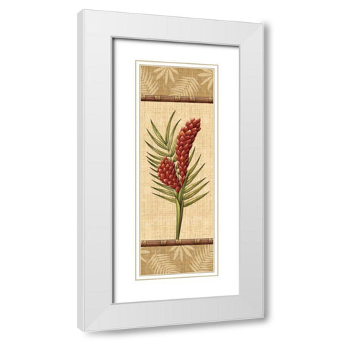 Fleurs Exotiques I White Modern Wood Framed Art Print with Double Matting by Audrey, Charlene