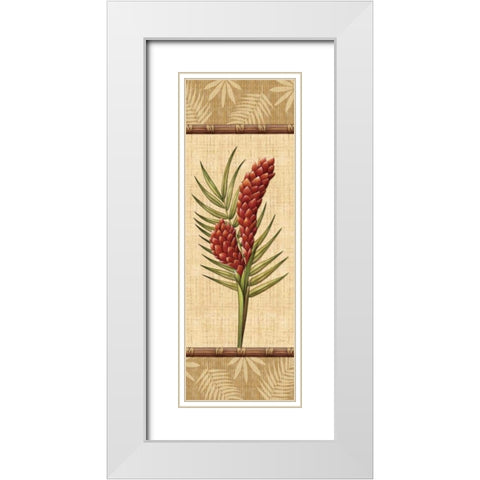Fleurs Exotiques I White Modern Wood Framed Art Print with Double Matting by Audrey, Charlene