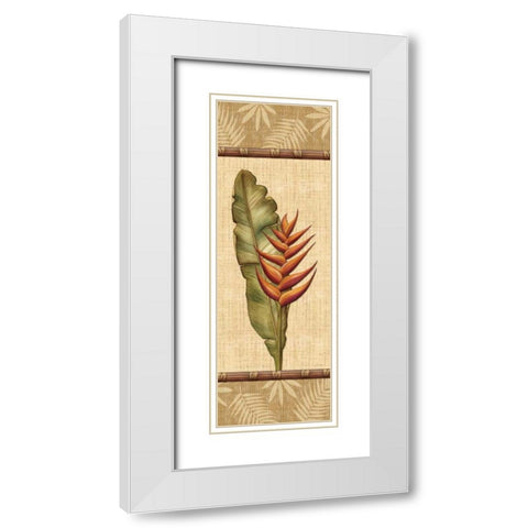 Fleurs Exotiques II White Modern Wood Framed Art Print with Double Matting by Audrey, Charlene