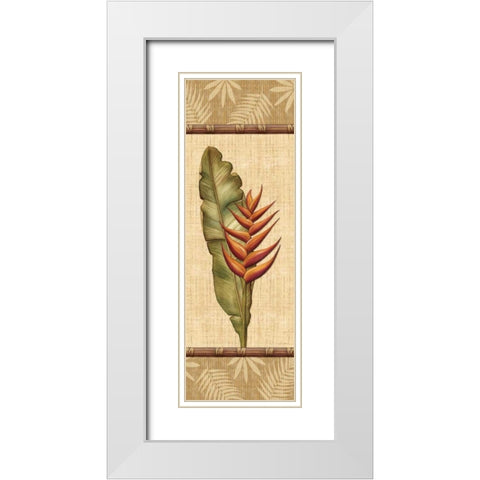 Fleurs Exotiques II White Modern Wood Framed Art Print with Double Matting by Audrey, Charlene