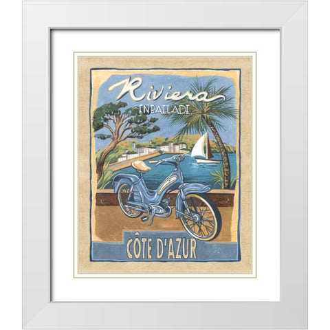 Riviera White Modern Wood Framed Art Print with Double Matting by Audrey, Charlene