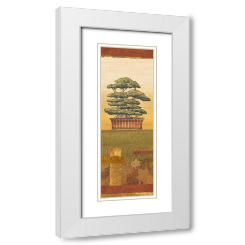 Bonsai II White Modern Wood Framed Art Print with Double Matting by Audrey, Charlene
