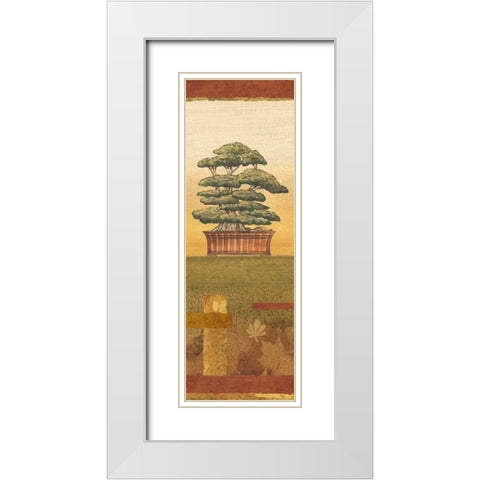 Bonsai II White Modern Wood Framed Art Print with Double Matting by Audrey, Charlene