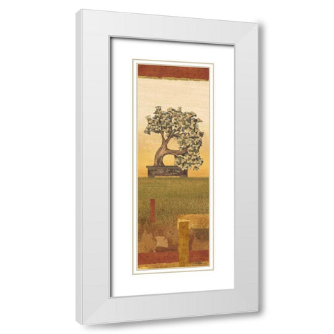 Bonsai III White Modern Wood Framed Art Print with Double Matting by Audrey, Charlene