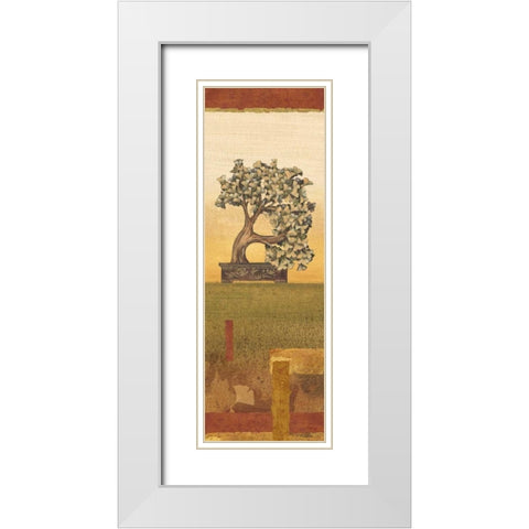 Bonsai III White Modern Wood Framed Art Print with Double Matting by Audrey, Charlene