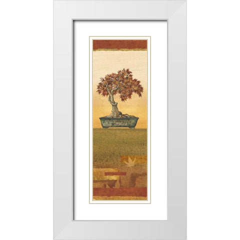Bonsai IV White Modern Wood Framed Art Print with Double Matting by Audrey, Charlene