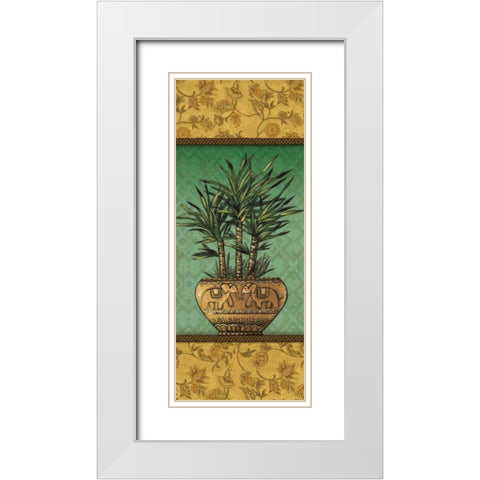Tropical Plants I White Modern Wood Framed Art Print with Double Matting by Audrey, Charlene