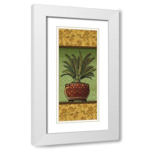 Tropical Plants II White Modern Wood Framed Art Print with Double Matting by Audrey, Charlene