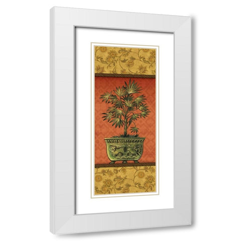 Tropical Plants III White Modern Wood Framed Art Print with Double Matting by Audrey, Charlene