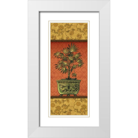 Tropical Plants III White Modern Wood Framed Art Print with Double Matting by Audrey, Charlene