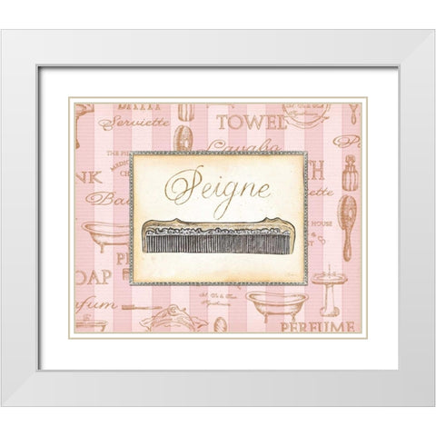Beaute Feminine I White Modern Wood Framed Art Print with Double Matting by Audrey, Charlene