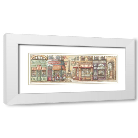 Boutique White Modern Wood Framed Art Print with Double Matting by Audrey, Charlene