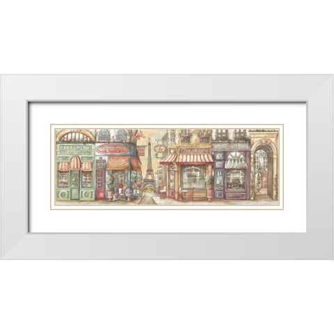 Boutique White Modern Wood Framed Art Print with Double Matting by Audrey, Charlene