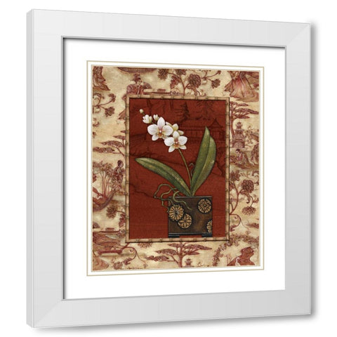 Osaca Floral II White Modern Wood Framed Art Print with Double Matting by Audrey, Charlene