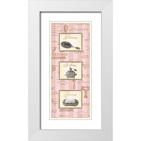 Beaute Feminine Panel I White Modern Wood Framed Art Print with Double Matting by Audrey, Charlene
