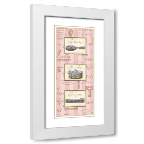 Beaute Feminine Panel II White Modern Wood Framed Art Print with Double Matting by Audrey, Charlene