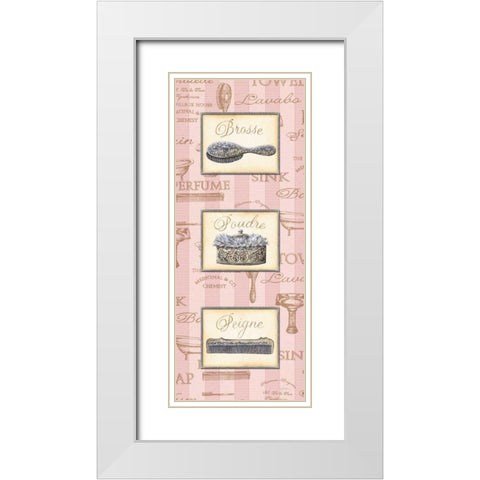 Beaute Feminine Panel II White Modern Wood Framed Art Print with Double Matting by Audrey, Charlene