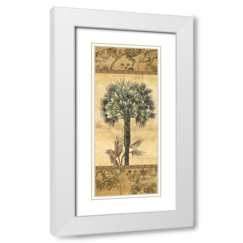 Palmiers II White Modern Wood Framed Art Print with Double Matting by Audrey, Charlene