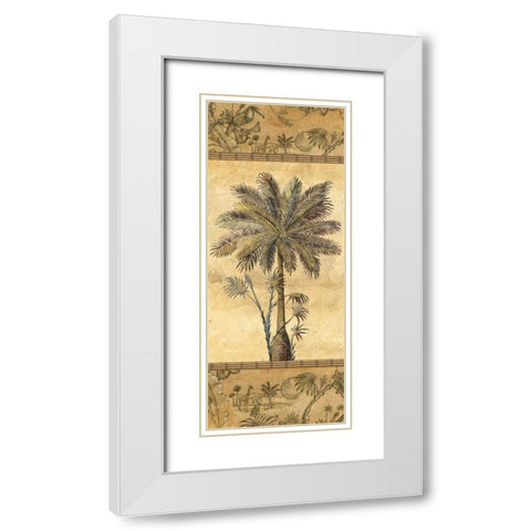Palmiers IV White Modern Wood Framed Art Print with Double Matting by Audrey, Charlene