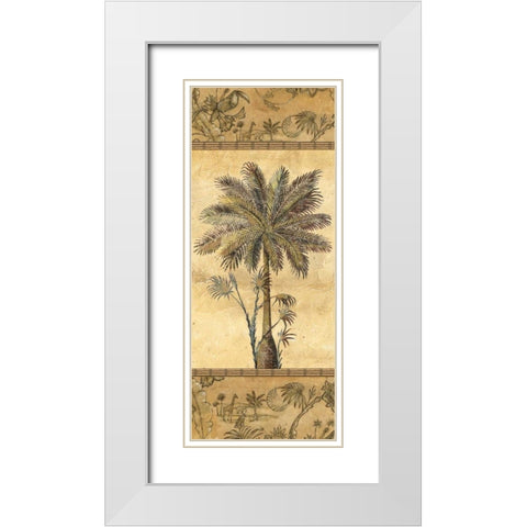 Palmiers IV White Modern Wood Framed Art Print with Double Matting by Audrey, Charlene