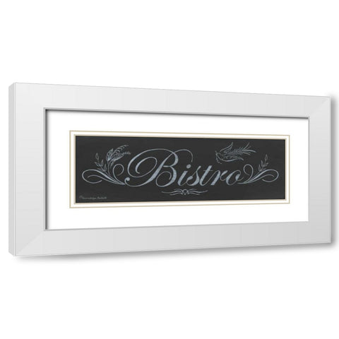 Bistro Chalkboard White Modern Wood Framed Art Print with Double Matting by Babbitt, Gwendolyn