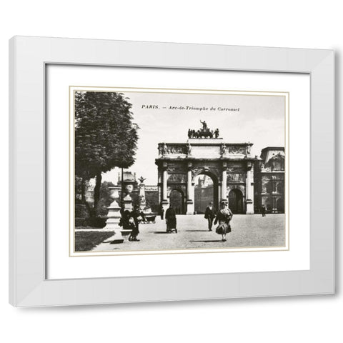 Paris II White Modern Wood Framed Art Print with Double Matting by Babbitt, Gwendolyn