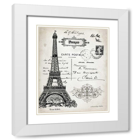French Landmark I White Modern Wood Framed Art Print with Double Matting by Babbitt, Gwendolyn
