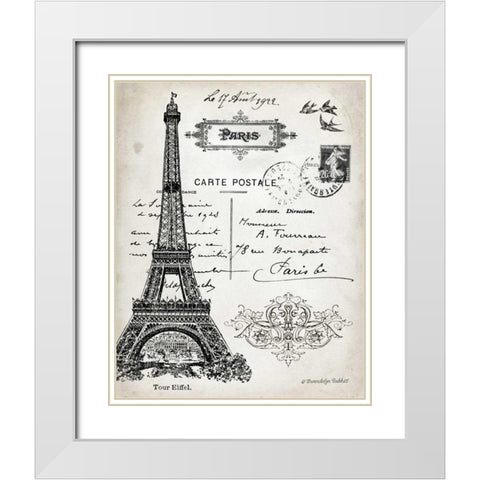 French Landmark I White Modern Wood Framed Art Print with Double Matting by Babbitt, Gwendolyn