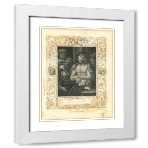 Faith Engraving I White Modern Wood Framed Art Print with Double Matting by Babbitt, Gwendolyn