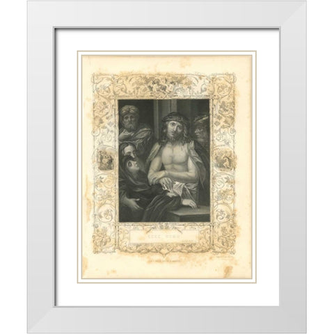 Faith Engraving I White Modern Wood Framed Art Print with Double Matting by Babbitt, Gwendolyn