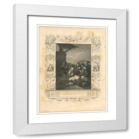Faith Engraving IV White Modern Wood Framed Art Print with Double Matting by Babbitt, Gwendolyn