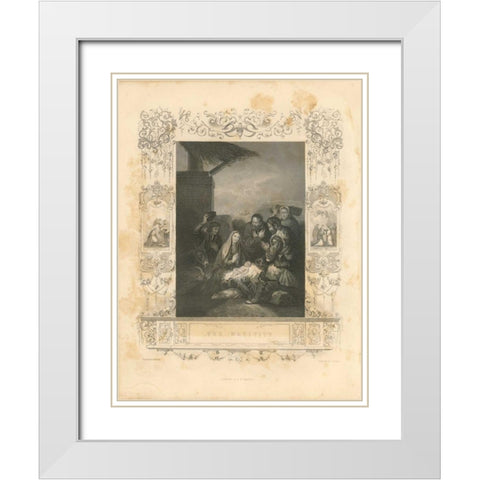 Faith Engraving IV White Modern Wood Framed Art Print with Double Matting by Babbitt, Gwendolyn