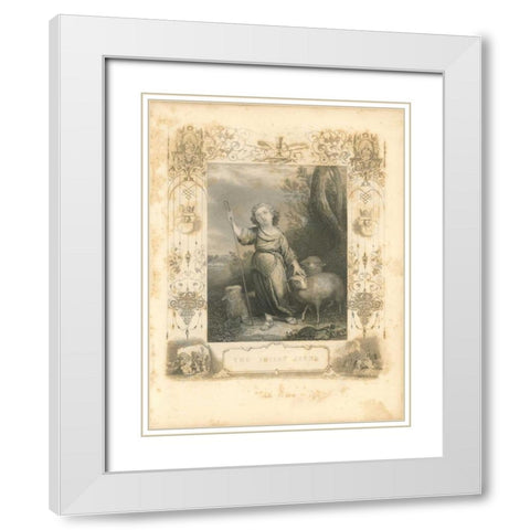 Faith Engraving V White Modern Wood Framed Art Print with Double Matting by Babbitt, Gwendolyn