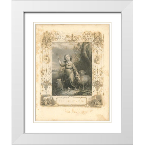 Faith Engraving V White Modern Wood Framed Art Print with Double Matting by Babbitt, Gwendolyn