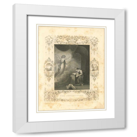 Faith Engraving VI White Modern Wood Framed Art Print with Double Matting by Babbitt, Gwendolyn