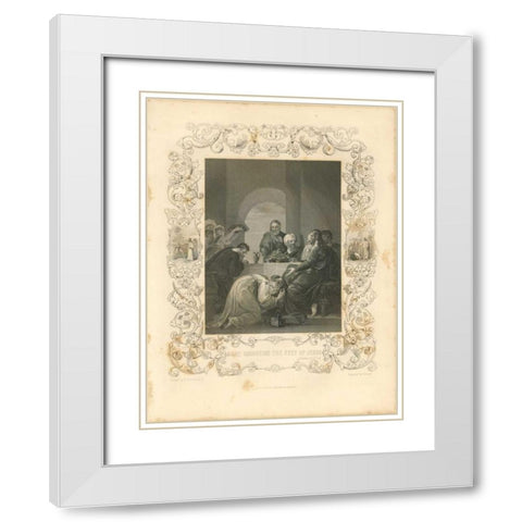 Faith Engraving VII White Modern Wood Framed Art Print with Double Matting by Babbitt, Gwendolyn