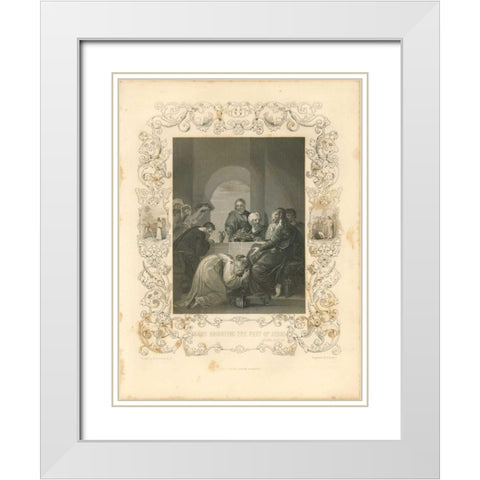 Faith Engraving VII White Modern Wood Framed Art Print with Double Matting by Babbitt, Gwendolyn