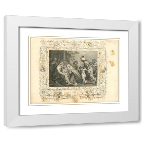 Faith Engraving VIII White Modern Wood Framed Art Print with Double Matting by Babbitt, Gwendolyn