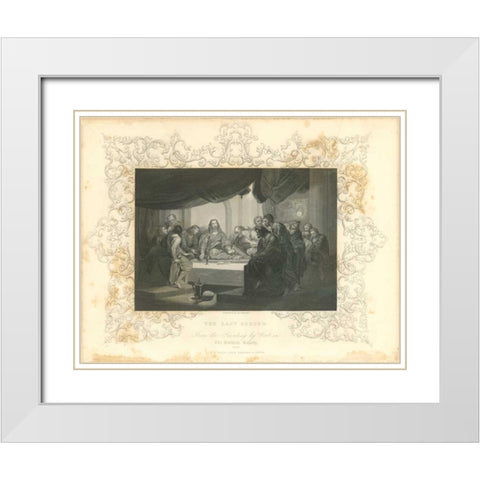 Faith Engraving IX White Modern Wood Framed Art Print with Double Matting by Babbitt, Gwendolyn