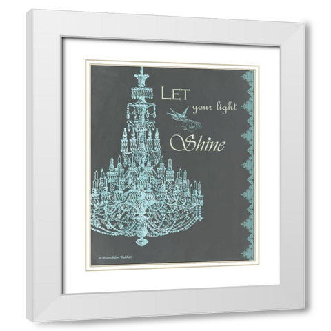 Chandelier Light II White Modern Wood Framed Art Print with Double Matting by Babbitt, Gwendolyn