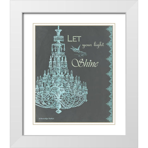 Chandelier Light II White Modern Wood Framed Art Print with Double Matting by Babbitt, Gwendolyn