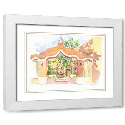 Cozomel I White Modern Wood Framed Art Print with Double Matting by Babbitt, Gwendolyn