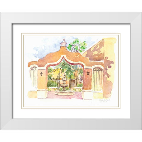 Cozomel I White Modern Wood Framed Art Print with Double Matting by Babbitt, Gwendolyn