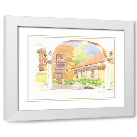 Cozomel II White Modern Wood Framed Art Print with Double Matting by Babbitt, Gwendolyn