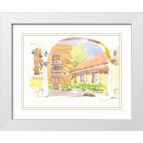 Cozomel II White Modern Wood Framed Art Print with Double Matting by Babbitt, Gwendolyn