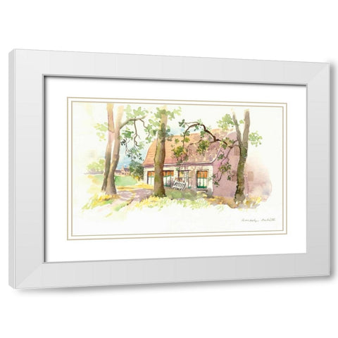 Janes Barn I White Modern Wood Framed Art Print with Double Matting by Babbitt, Gwendolyn