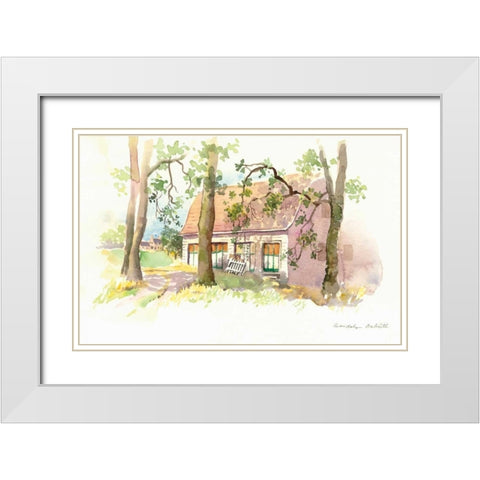 Janes Barn I White Modern Wood Framed Art Print with Double Matting by Babbitt, Gwendolyn