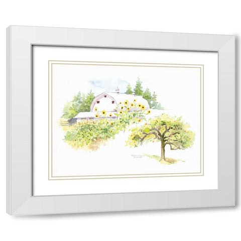 Ridgefield Barn III White Modern Wood Framed Art Print with Double Matting by Babbitt, Gwendolyn